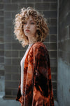Rise & Ramble Silk Velvet Kimono in Ember