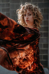 Rise & Ramble Silk Velvet Kimono in Ember