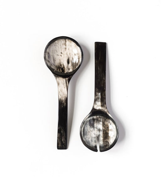 Rose and Fitzgerald Ankole Serving Spoon Set Dark