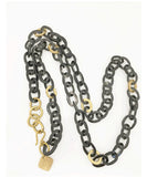Ashley Pittman Mini Mara Link Necklace Dark Horn