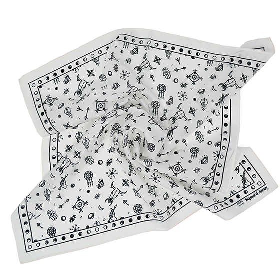 Squar'd Away The Amulet Scarf White