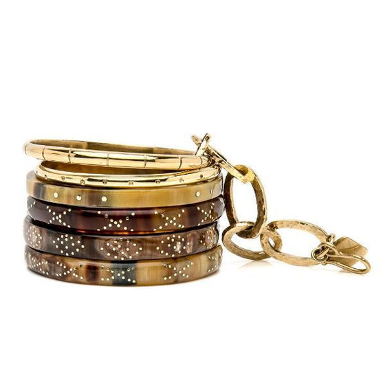 Ashley Pittman Uhuru Bangle Set, Mixed Horn