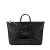 Clare V. Black Croco Attaché