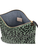 Clare V. Agave Leopard Foldover Clutch