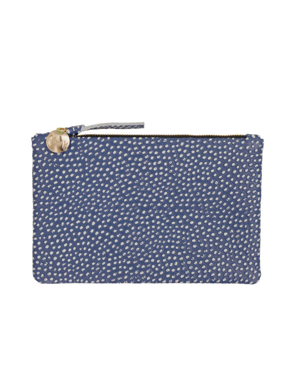 Clare V. Wallet Clutch Blue Dapple