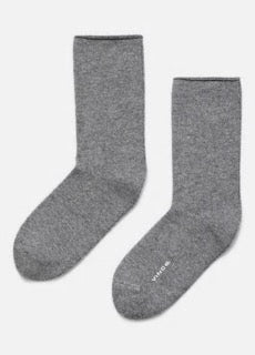 Vince cashmere Heather gray short sock found at Patricia in Southern Pines, NC