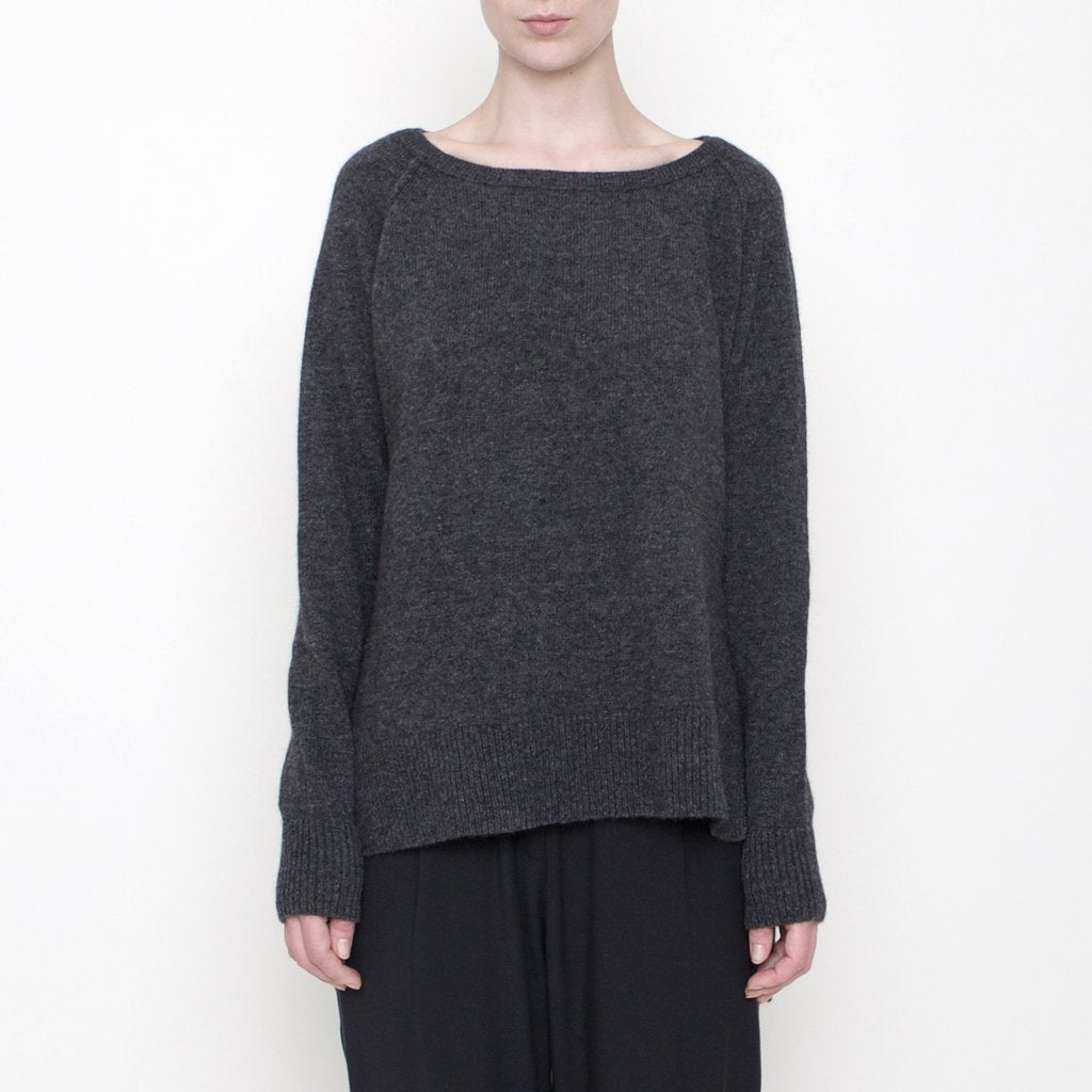 Charcoal classic merino wool crewneck sweater found at PATRICIA in Southern Pines, NC