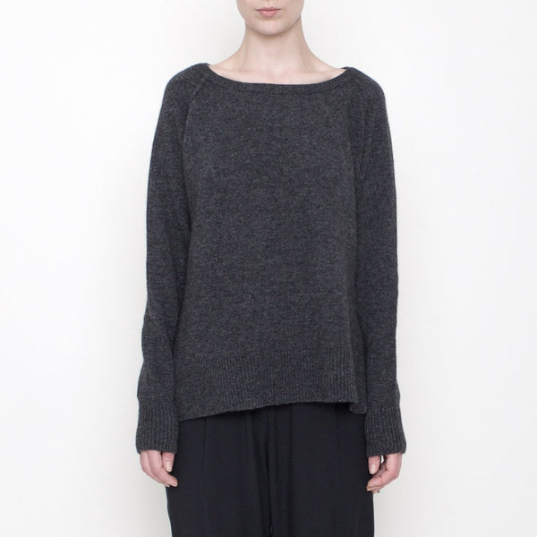 Charcoal classic merino wool crewneck sweater found at PATRICIA in Southern Pines, NC