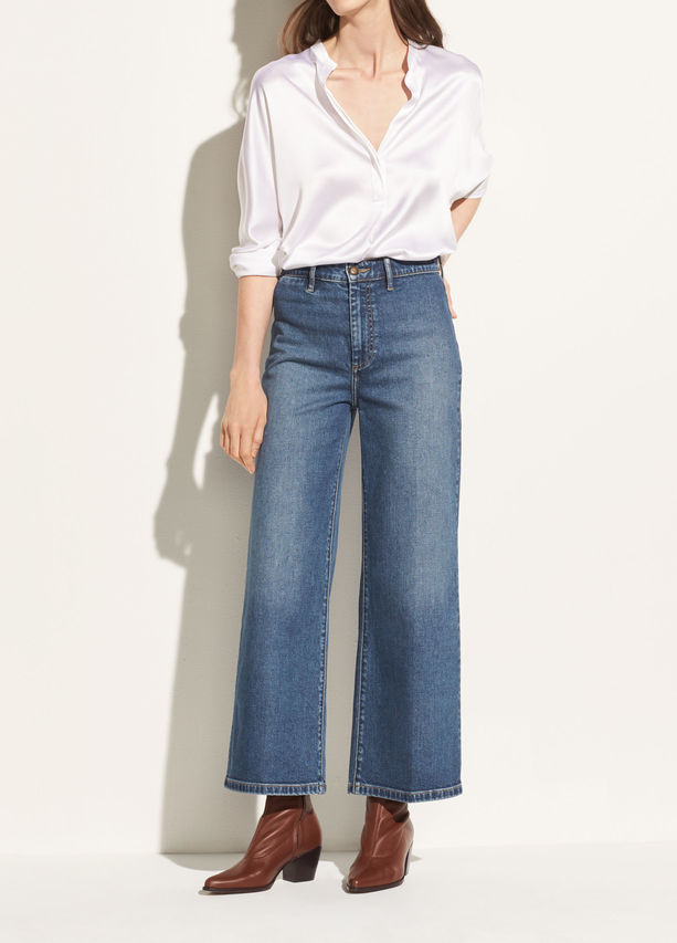 Vince Cropped Denim pant in vintage indigo found at PATRICIA in southern Pines, NC