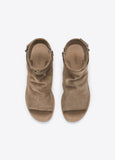 Vince Thalia Sport Suede Sandal, a bootie silhouette featuring cutouts along the toe, heel and sides of the foot.