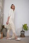 Crochet Fringe Linen Pant