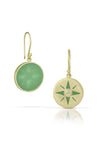 Judi Powers Wanderer Chrysoprase Earrings  18K