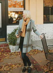  Ecru Heathered Plaid Coat