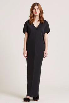  Marie Oliver Long Black Silk Caftan