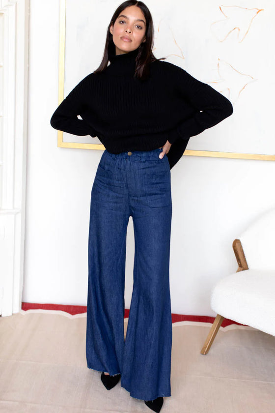 Emerson Fry Wide Leg Tulip Pant Indigo