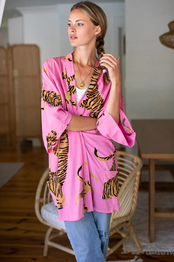 Emerson Fry Fete Layering Kimono Aurora Pink