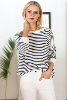  Emerson Fry Carolyn Sweater Navy Stripe