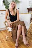 Emerson Fry Drawstring Skirt in Cheetah