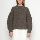 7115 by Szeki Umber Hand Crocheted Lantern Sweater