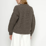 7115 by Szeki Umber Hand Crocheted Lantern Sweater