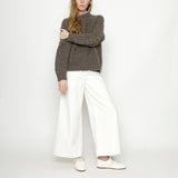 7115 by Szeki Umber Hand Crocheted Lantern Sweater