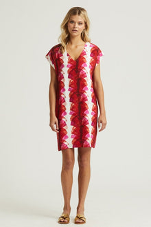  Marie Oliver Hot Red Fan Andi Dress