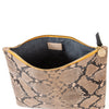 Clare V. Tan Snake Foldover Clutch