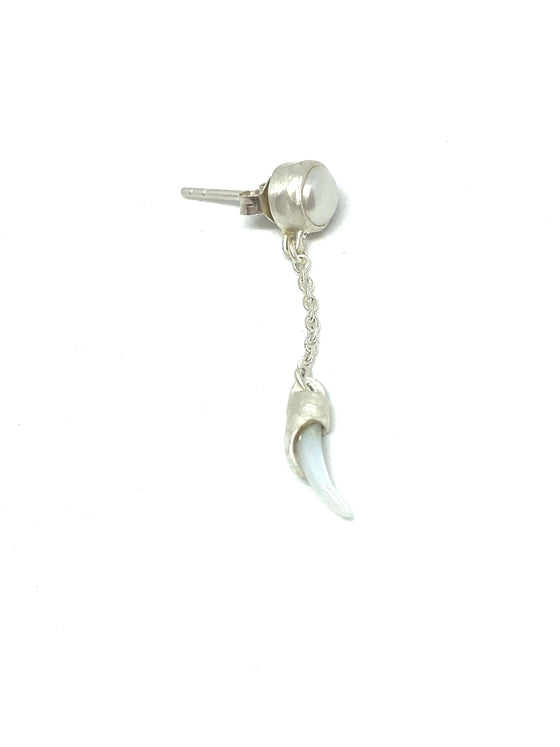Heather Benjamin Silver Pearl and Mother of Pearl Stud Earring found at Patricia in Southern Pines, NC