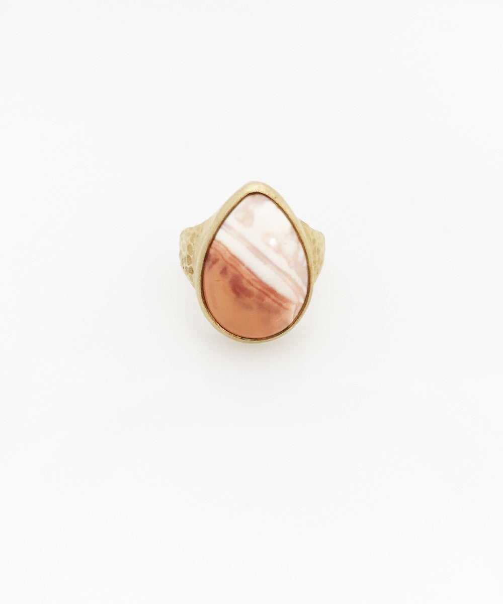 Heather Benjamin | Handmade Peach Mexican Opal Ring – PATRICIA