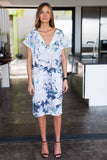 Emerson Fry | V Column Dress- Turquoise Rock