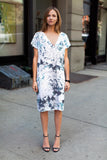 Emerson Fry | V Column Dress- Turquoise Rock