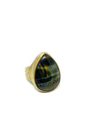 Heather  Benjamin Teal Tiger's Eye Ring