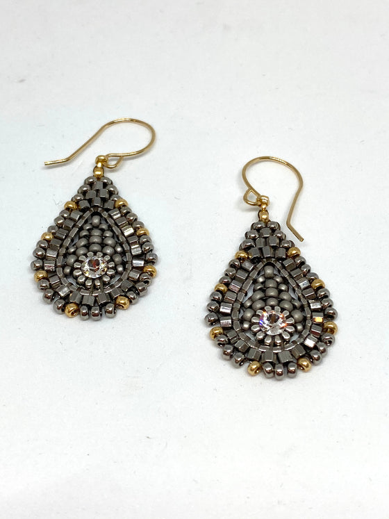 Miguel Ases Earrings with Miyuki Beads