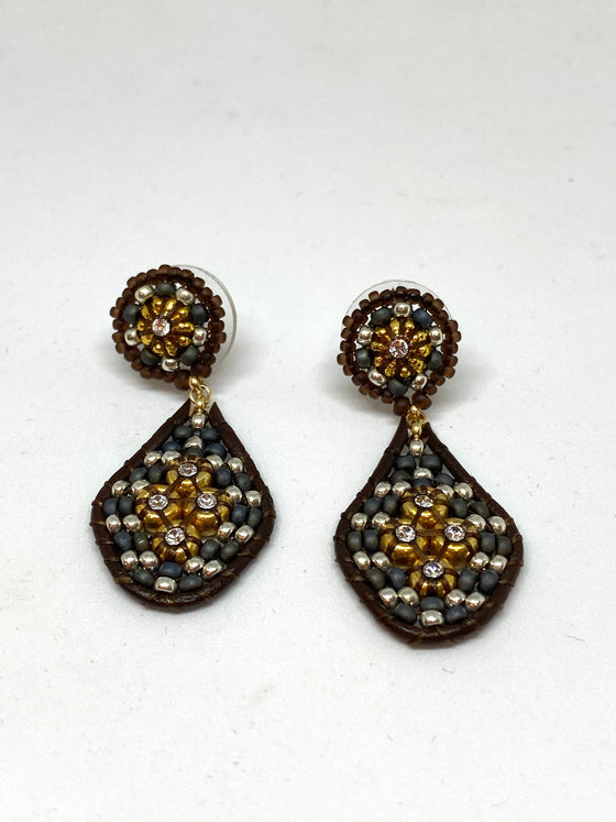 Miguel Ases Miyuki Swarovski Earrings