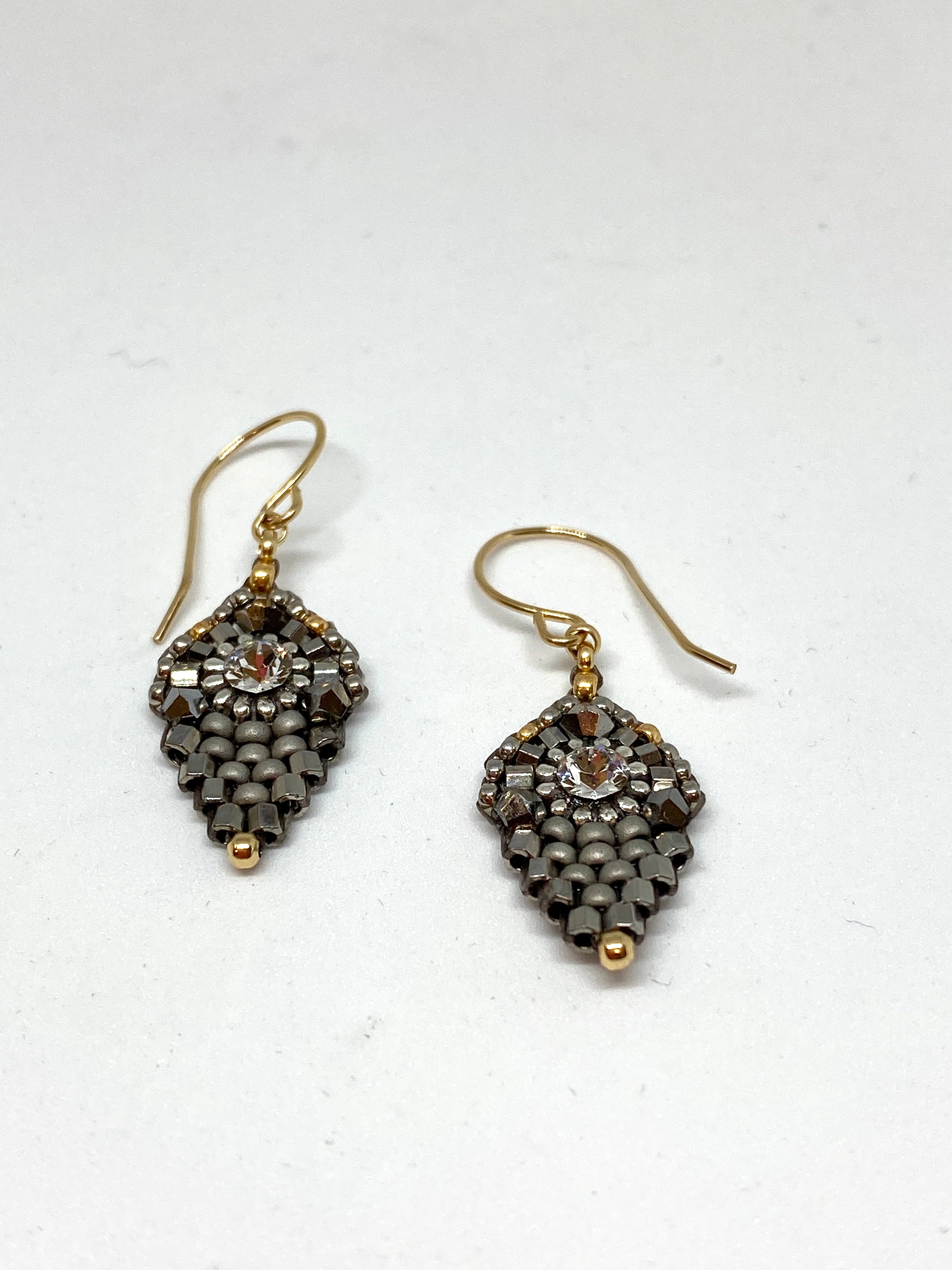 Miguel Ases Miyuki Swarovski Earrings