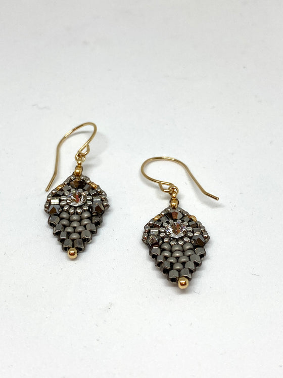 Miguel Ases Miyuki Swarovski Earrings