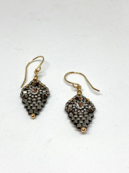 Miguel Ases Miyuki Swarovski Earrings