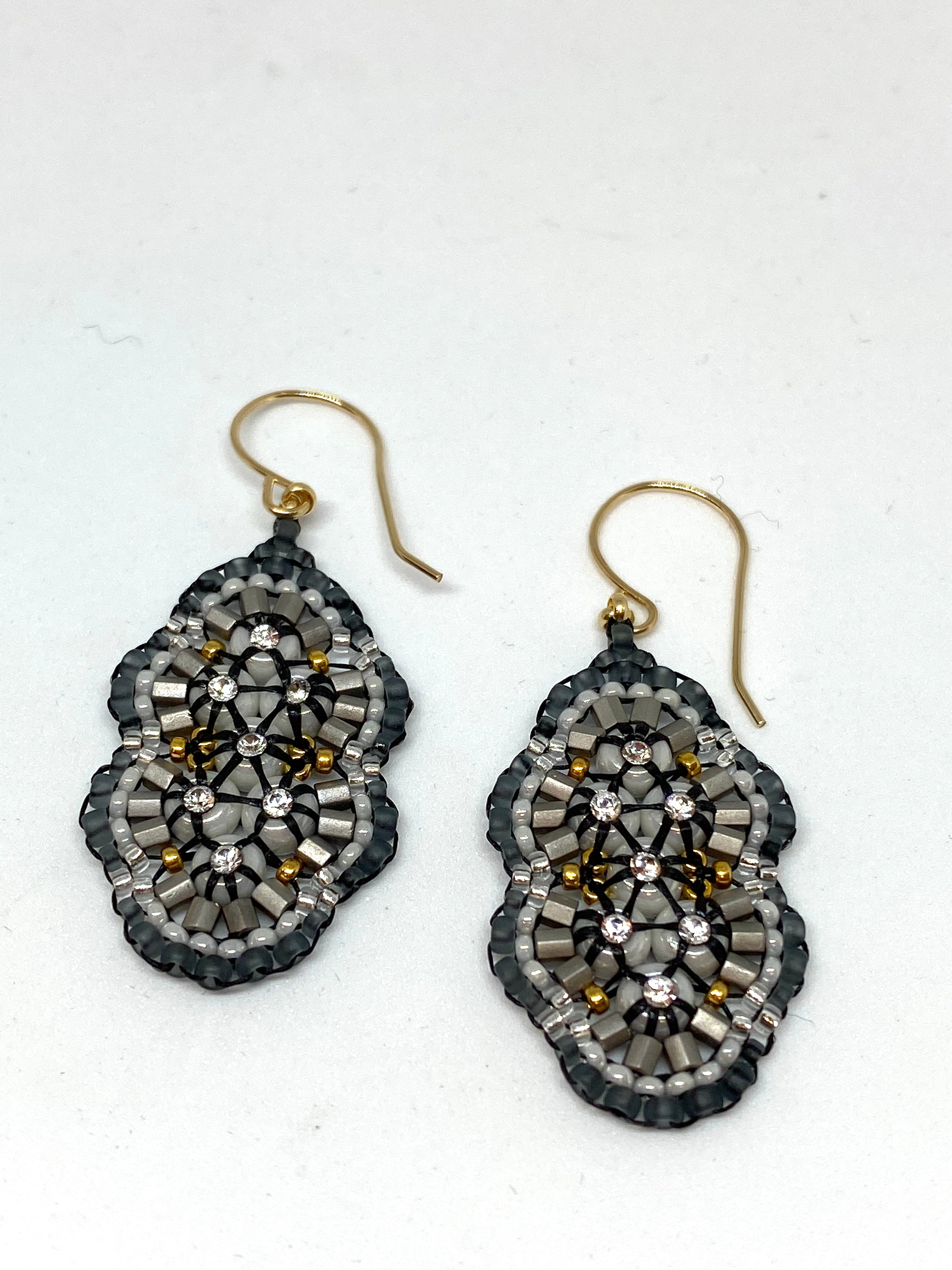 Miguel Ases Miyuki Swarovski Earrings | PATRICIA