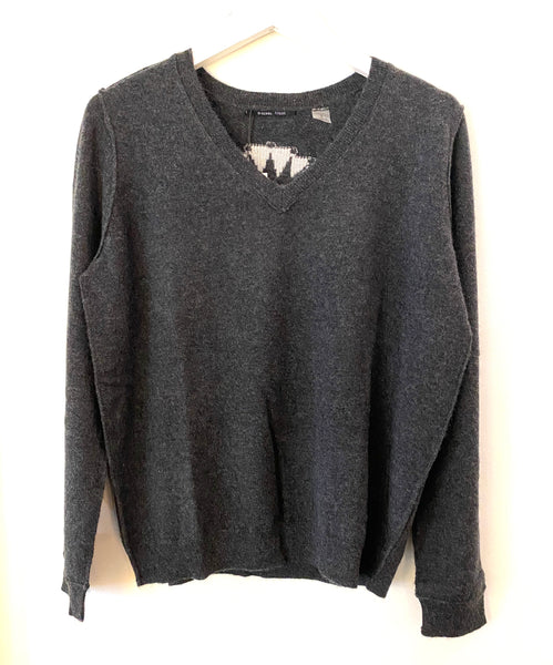 Brazeau Tricot Milagro Coal Cashmere V-neck Sweater found at Patricia in Southern Pines, NC