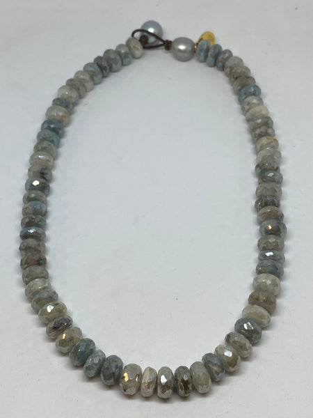 faceted moonstone necklace by Perle by Lola found at PATRICIA in southern pines, nc
