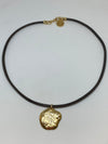 Perle by Lola freeform pendant necklace on leather found at PATRICIA in Southern Pies, NC