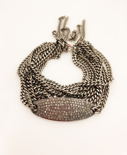 Bracelet with Chain Diamond Pavé Section
