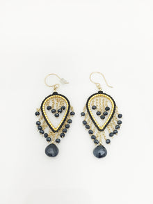  Miguel Ases Black Spinel and Black Quartz Earrings
