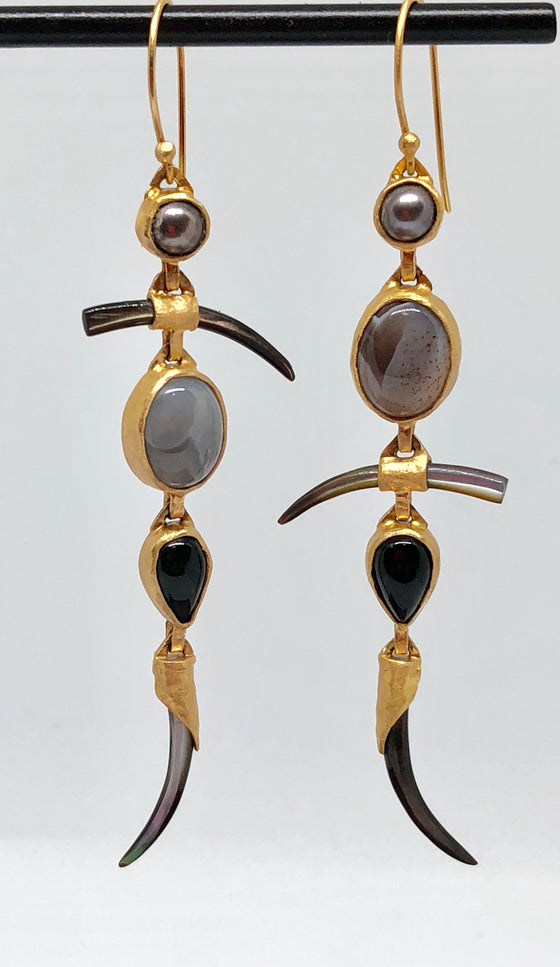 Heather Benjamin Botswana Agate Earrings