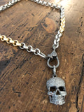 Suzy T. Designs Diamond Pave Skull Pendant