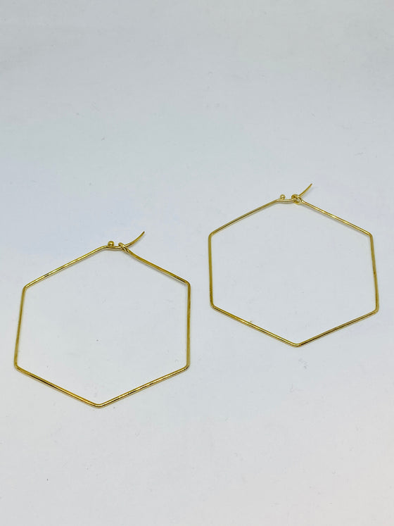 Nathan & Moe Octagon Gold Earrings