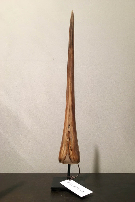 Carved Bone Swordfish Bill on Stand