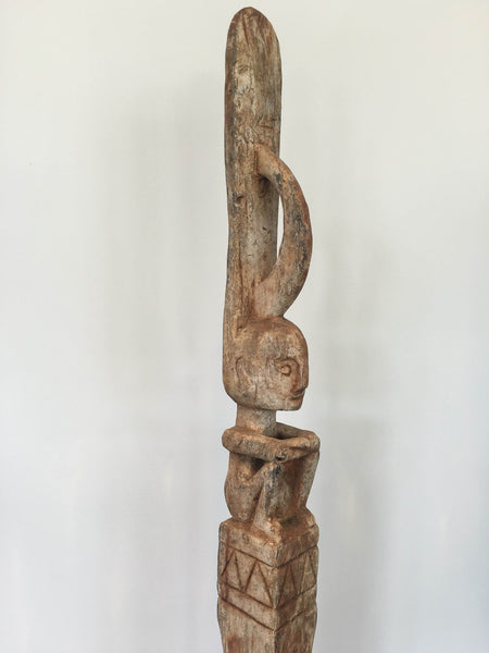 Wooden Statue on Stand