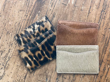  W. Kleinberg Hair Calf card case, new leopard, cognac, tan, found at Patricia in Southern Pines, NC
