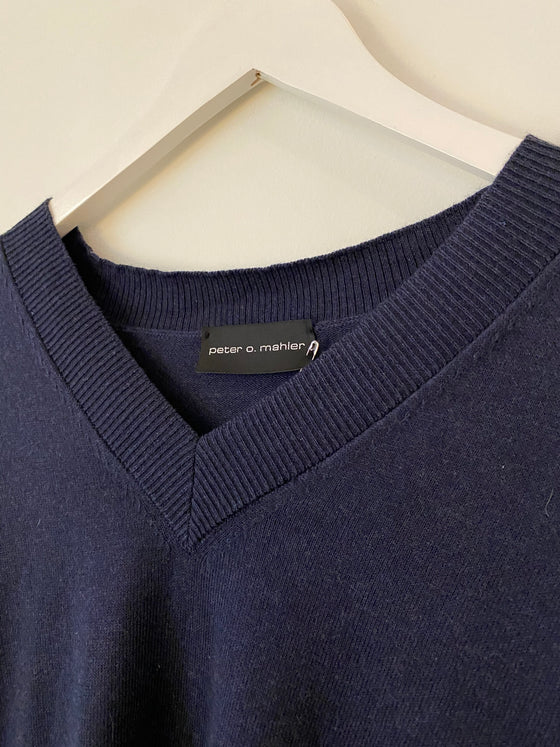 Peter O Mahler V neck Cotton Cashmere Sweater